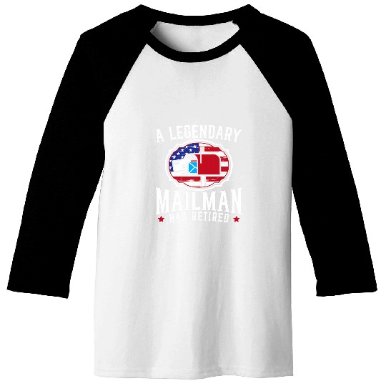 A Legendary Mailman Has Retired USA Flag Postal Worker Baseball Tees