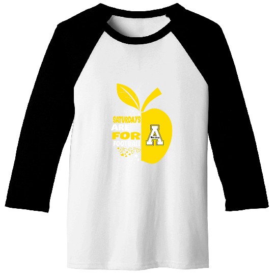 Appalachian State Mountaineers Teacher Apple Saturdays Baseball Tees
