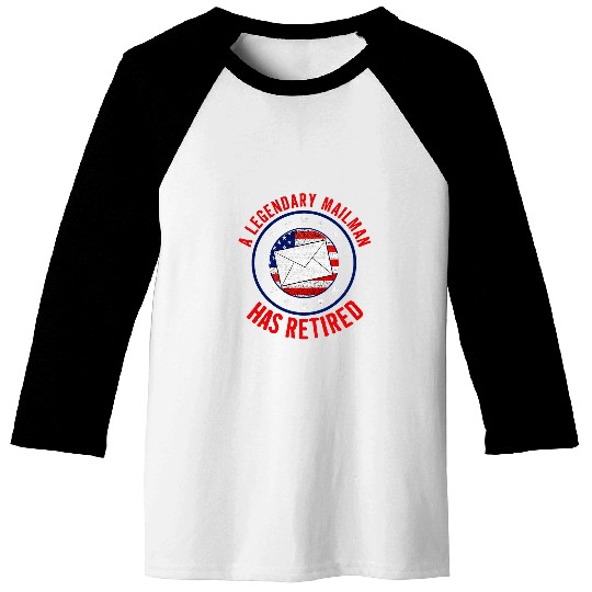 A Legendary Mailman Has Retired USA Flag Postal Worker 2 Baseball Tees