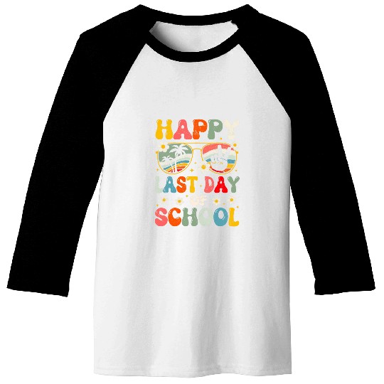 happy last day of school teacher student hello summer 2 Baseball Tees