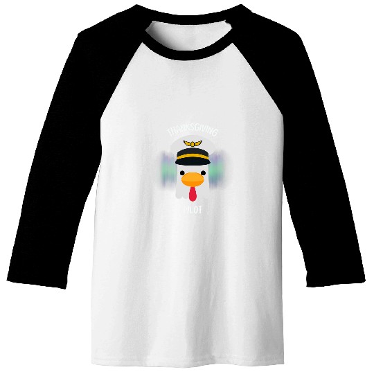 Thanksgiving Turkey PILOT Costume Turkey Women Men Kids Baseball Tees