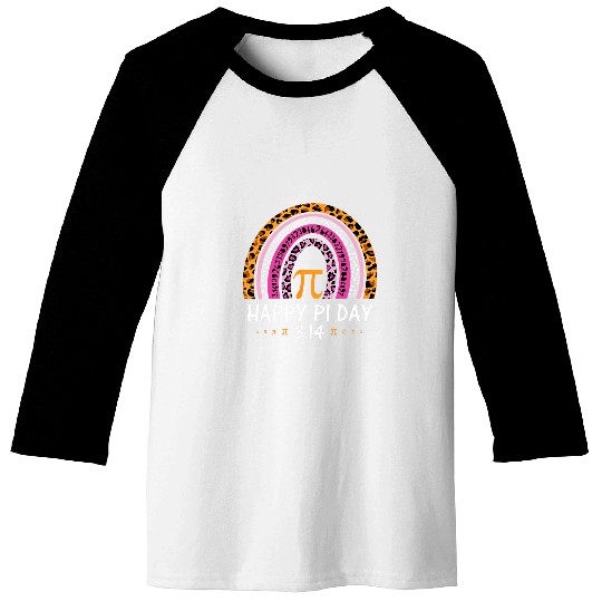 Happy Pi Day 314 Math Teacher Student Gift Leopard Rainbow Baseball Tees
