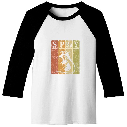 Car Painter Spray Periodic Table Elements Auto Body Painter 6 Baseball Tees