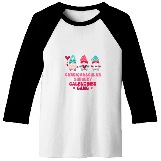 Cardiovascular Surgery Gnomes nurses Galentines Day Baseball Tees