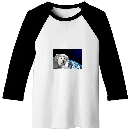 Dog in Space Great Pyrenees Baseball Tees