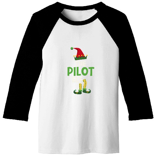 The Pilot Elf Santa Claus Present Reindeer Snowman Holiday 2 Baseball Tees