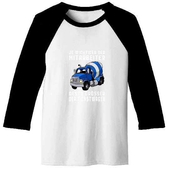 Concrete mixer construction building construction worker Baseball Tees