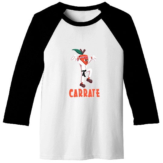 Funny Martial Arts Carrot The Kung Fu Carrate Student Baseball Tees