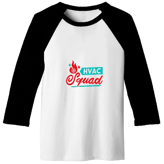 Hvac Squad Hvac Tech and AC Repairman Team Baseball Tees