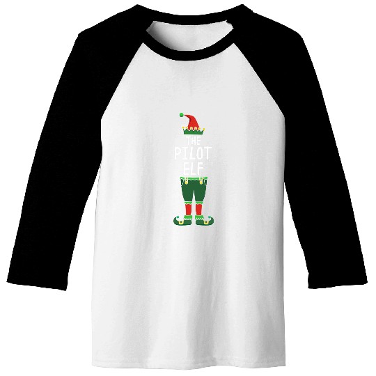 The Pilot Elf Santa Claus Present Reindeer Snowman Holiday 1 Baseball Tees