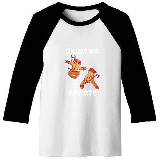 Karate Ninja Gingerbread Karate Japanese Martial Arts Baseball Tees