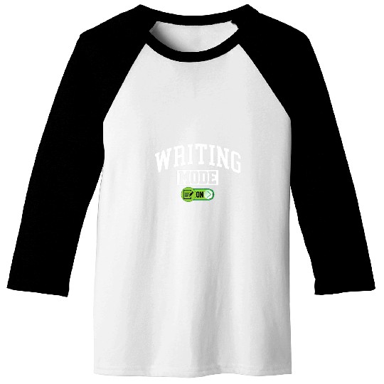Writing Mode on 2Funny Editor Author Writer Baseball Tees