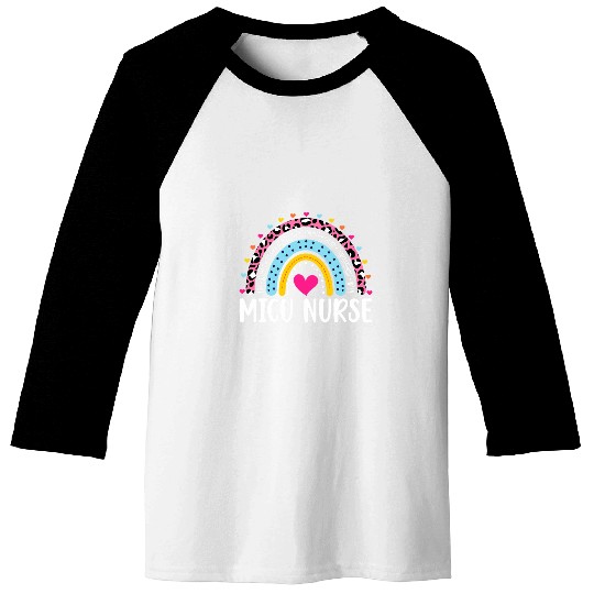 MICU nurses Rainbow medicals Intensive Care Unit MICU Nursing Baseball Tees