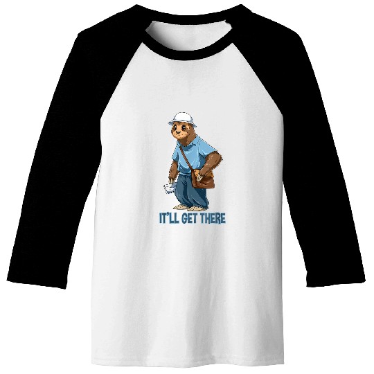 Funny Sloth Mailman Funny And Rude Mailman Postal Worker Baseball Tees