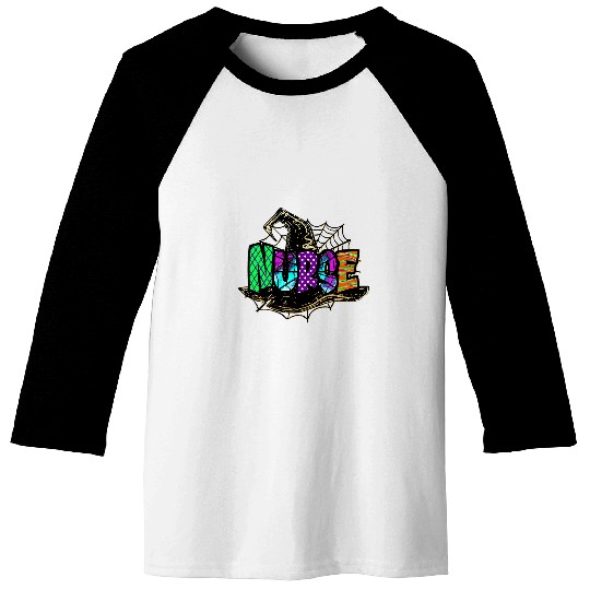 Halloween nurses Nursing Cute Health Worker Halloween Pattern 71 Baseball Tees