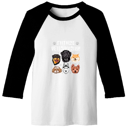 Future Veterinarian Veterinary Assistant Technician Boy Girl 1 Baseball Tees
