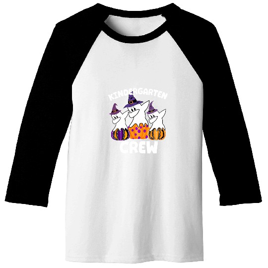 Kindergarten Boo Crew Teacher Student Halloween Costume Baseball Tees