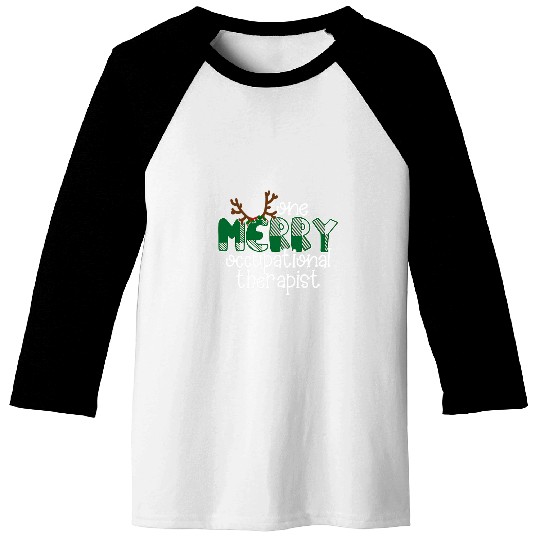 Occupational Therapy Christmas Green Plaid for OT Baseball Tees