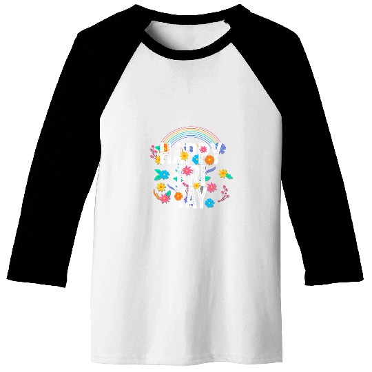 Happy FriYay Friday Lovers Fun Teacher TGIF Flower 2 Baseball Tees