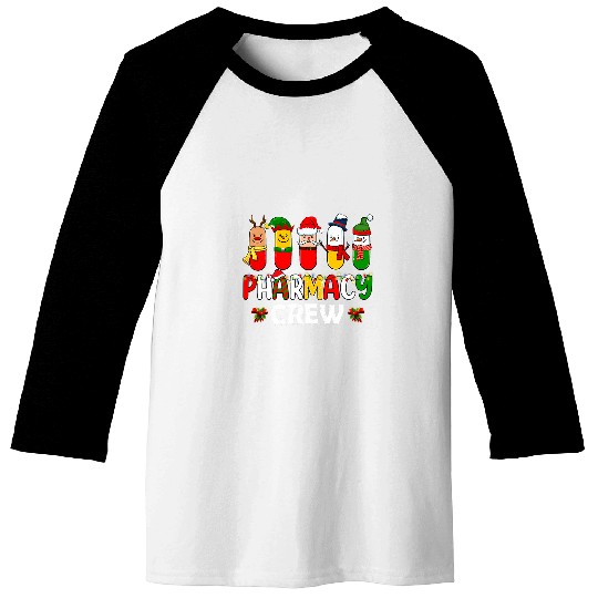 Pharmacy Crew Pharmacist Technician Christmas Baseball Tees