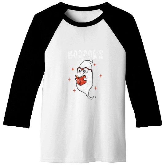 Halloween Booooks ghosts Book Library Reading Baseball Tees