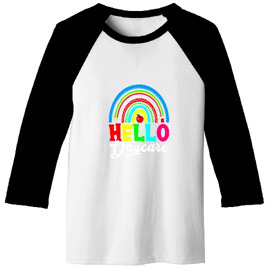 Hello Daycare Provider Teacher Back To School Childcare Baseball Tees