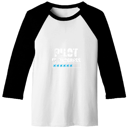 Pilot In Progress Future Airplane Pilot Expert Aviation Baseball Tees