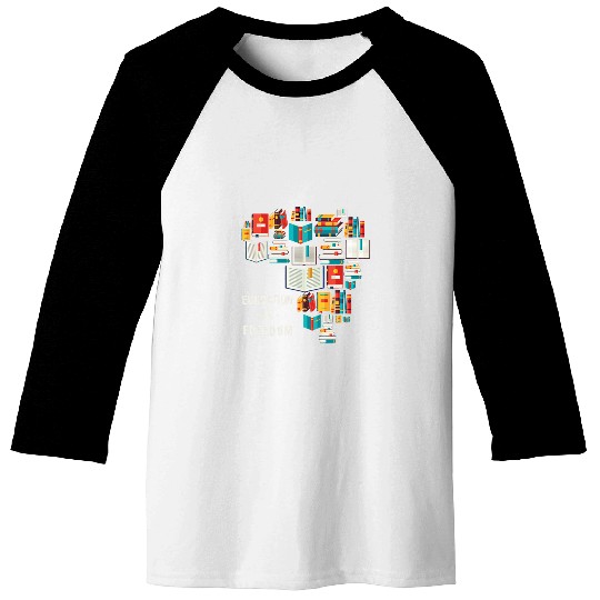Africa Education Is freesdom Library Book Education s Baseball Tees
