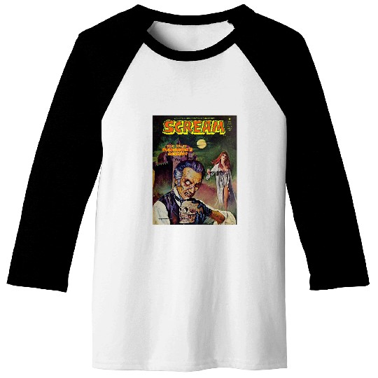 Halloween Horror vintages Skull Monster Comic Book Retro Baseball Tees