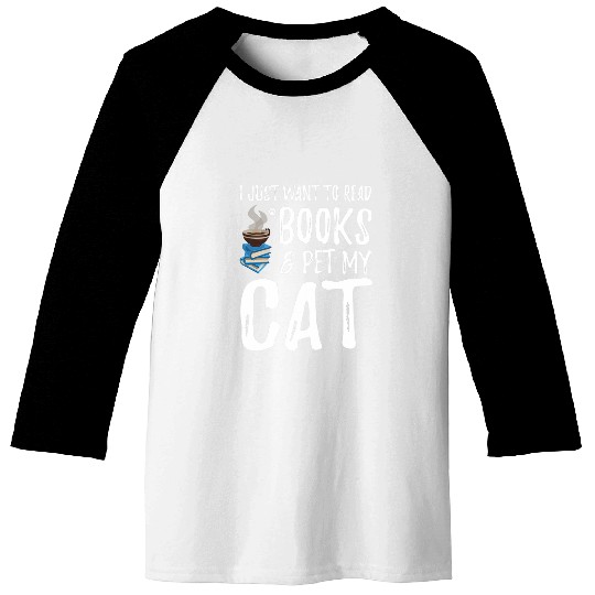 Cat Lover Book Funny Cat Mom Gift Baseball Tees