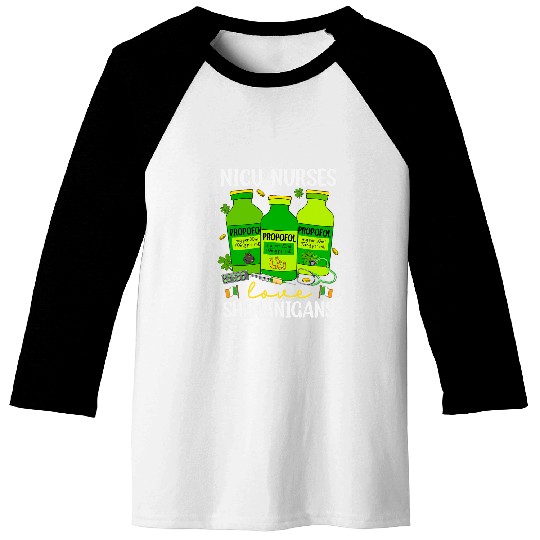 NICU nursess Love Shenanigans Gnomes nurses St Patricks Day Baseball Tees