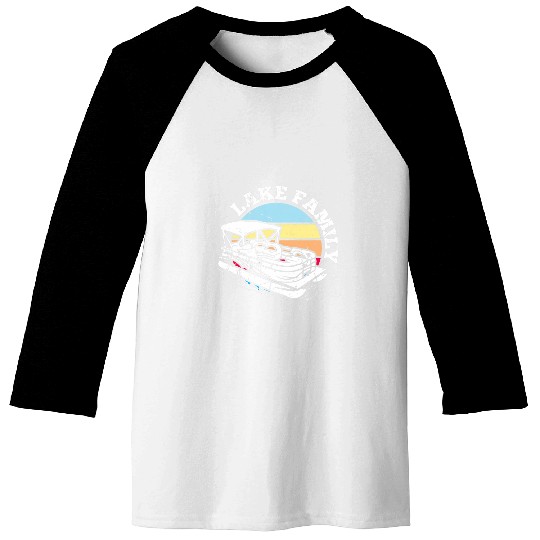 Lake Family Boating Weekend Summer Pontoon Boat Dad Mom 2 Baseball Tees