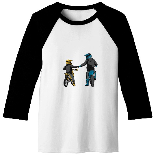 FATHER SON Motocross BMX Supermoto Supercross Bike 1 Baseball Tees