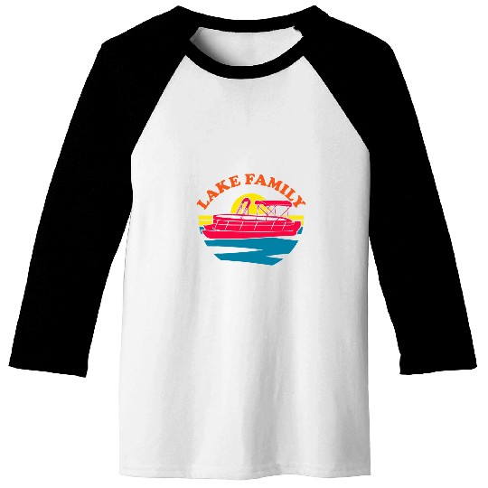 Lake Family Boating Weekend Summer Pontoon Boat Dad Mom Kid Baseball Tees