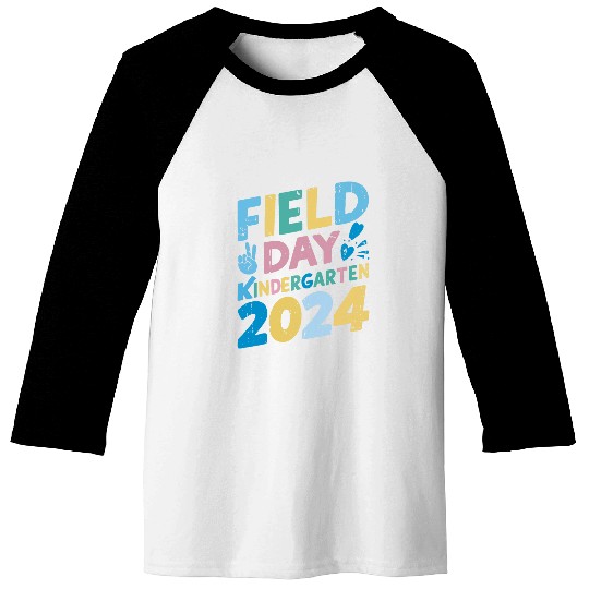 Field Day Kindergarten 2024 Boys Girls Kids Teacher Student Baseball Tees