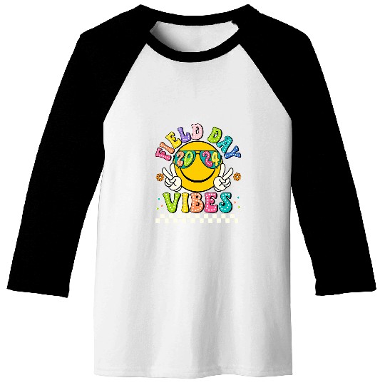 Field Day Vibes 2024 Field Trip Fun Day Teacher Student Baseball Tees
