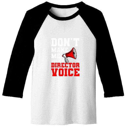 Film Director Voice Movie Maker Producer Filmmaker Baseball Tees