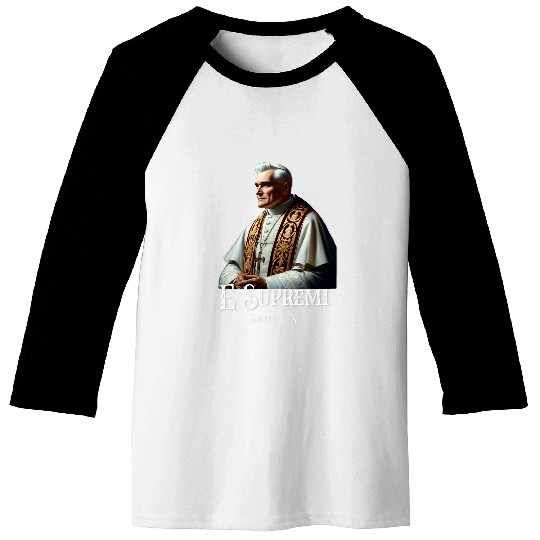 Pope St Pius X Traditional Latin Mass Catholic Saint 3 Baseball Tees