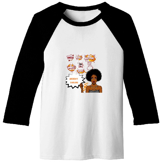 Comic Book African Womens Mens Youth cartoon Baseball Tees