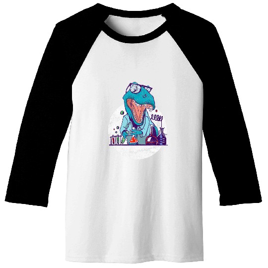 Tyrannosaurus Rexs Chemistry Teacher Scientist Baseball Tees