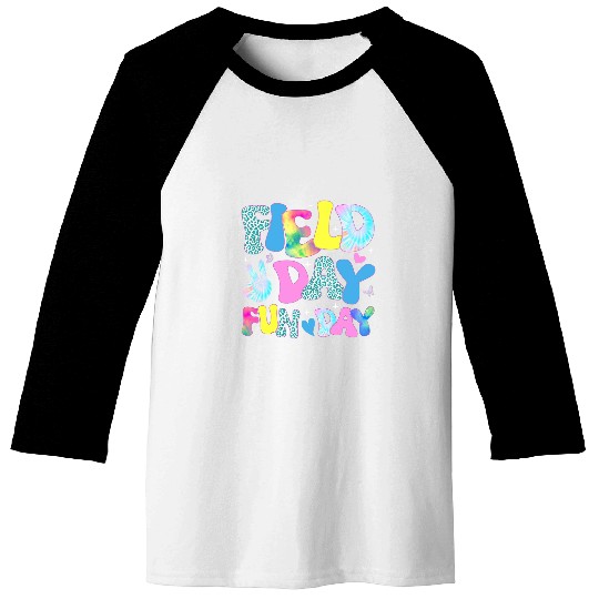 Groovy Field Day Fun Day Teachers Student Boys Girls Baseball Tees