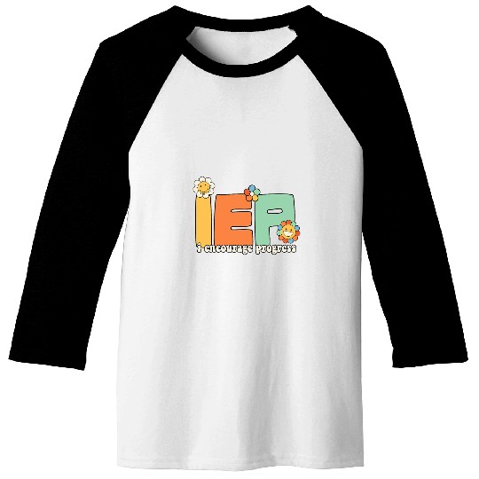 I Encourage Progress Sped Teacher Back To School Groovy Baseball Tees