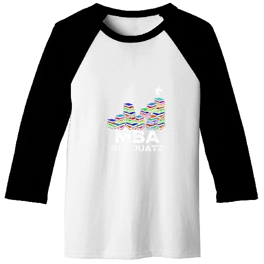 MBA Student Books Business Degree Graduation DA1 Baseball Tees
