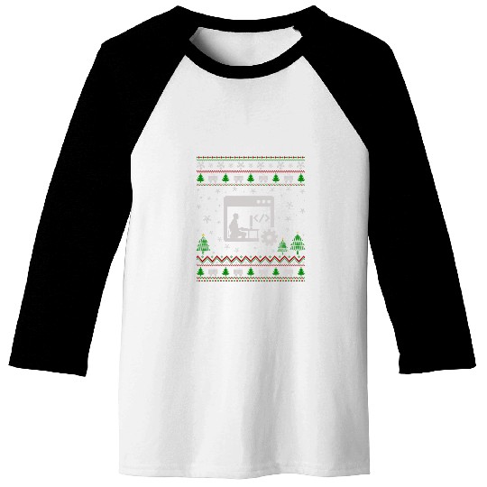 Ugly Christmas Sweater for Programmer Funny Ugly Baseball Tees