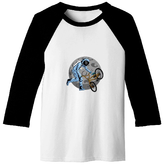 BMX Biking Rider Gift BMX Biker Astronaut Baseball Tees