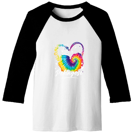 Pekingese Tie Dye Rainbow Dog Lover Gift Baseball Tees