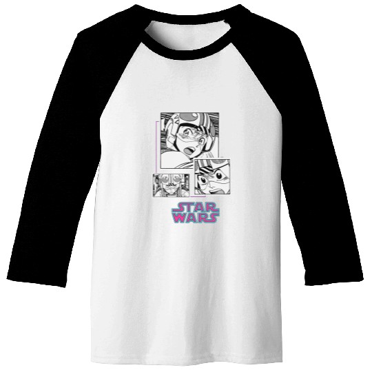 Star Wars Manga Luke Skywalker Xwing Pilot Comic Panels Baseball Tees