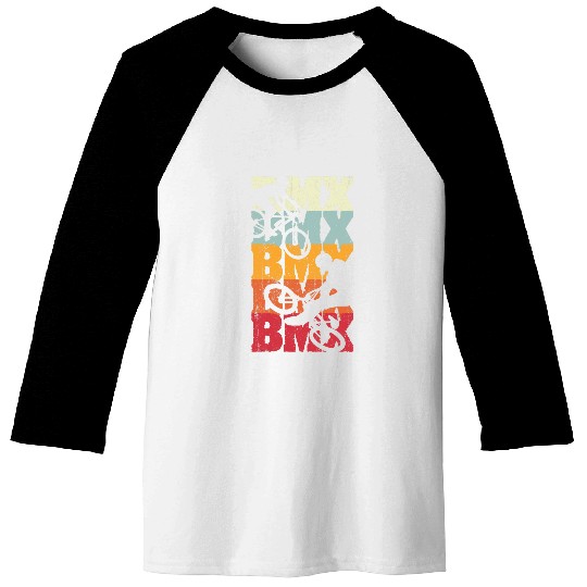 BMX cool retro fan gift motif for boy girl 1 Baseball Tees