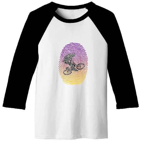 BMX Cool hobby fingerprint mountain bike Baseball Tees