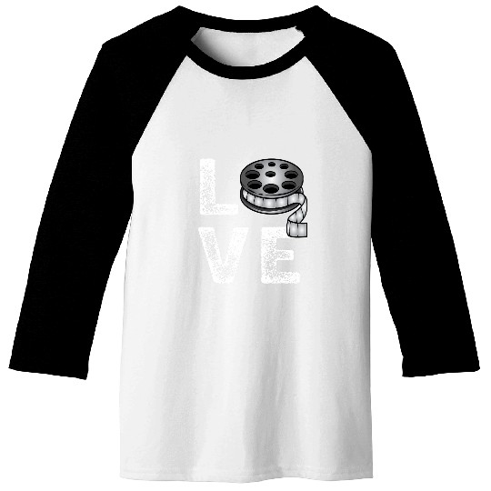 Love Filmmaker Movie Lover Projectionist Film Buff Baseball Tees